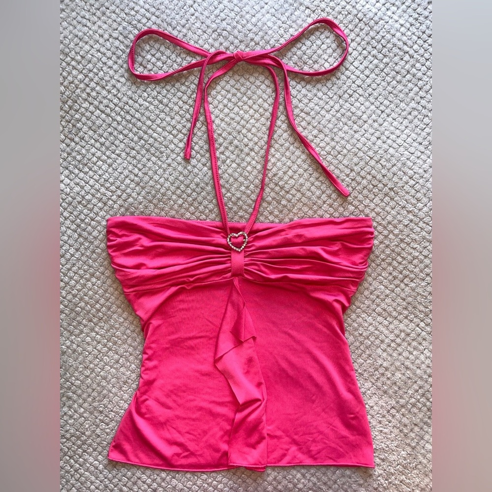 pink halter top